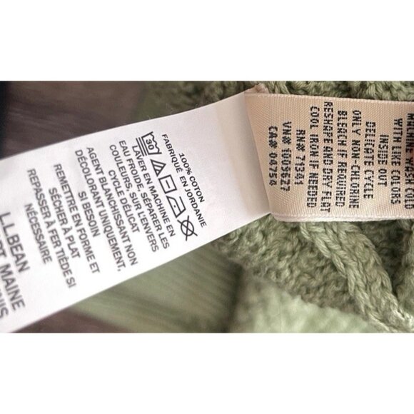 Vintage LL Bean Women’s Size M Knitted Mint Green Sweatshirt Crew Neck Sweater - Picture 12 of 14